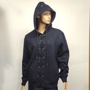 Women's Camla Large heathered black hooded Sweatshirt